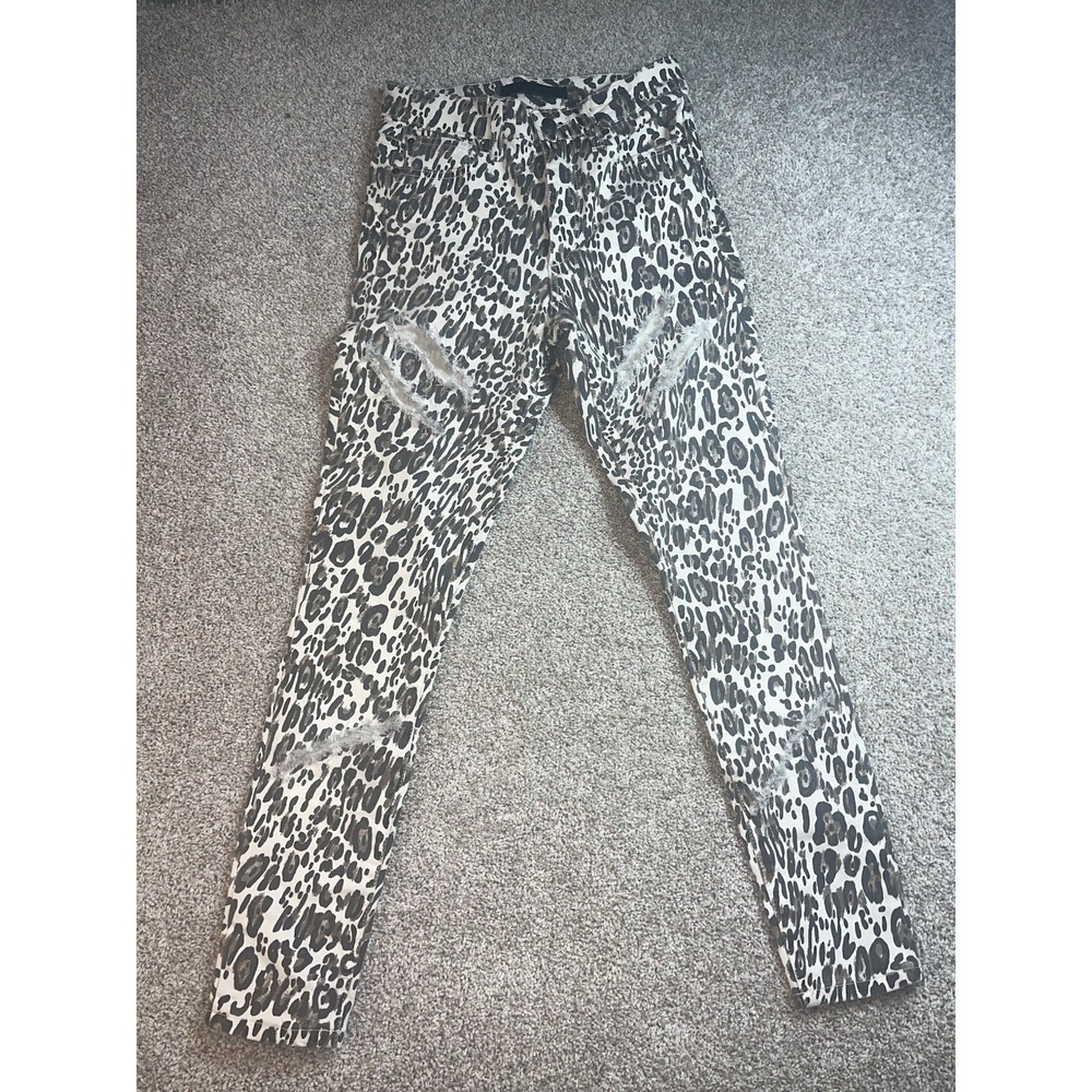 Joes The Charlie High Rise Skinny Ankle Leopard Print Distressed Jeans Size 26